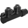 Mexen angled radiator valve, Duplex, DN50, black - W907-000-70