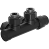 Mexen radiator valve angled, Duplex, DN50, black - W907-000-70