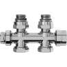 Mexen angle/straight radiator valve, Duplex, DN50, chrome - W908-000-01
