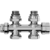 Mexen radiator valve angled/straight, Duplex, DN50, chrome - W908-000-01