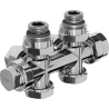 Mexen angle/straight radiator valve, Duplex, DN50, chrome - W908-000-01