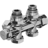 Mexen radiator valve angled/straight, Duplex, DN50, chrome - W908-000-01