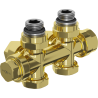 Mexen angle/straight radiator valve, Duplex, DN50, gold - W908-000-50