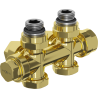 Mexen Uni-Term radiator valve angled/straight, Duplex, DN50, gold - W908-000-50