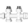 Mexen angled/straight radiator valve, Duplex, DN50, white - W908-000-20