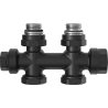 Mexen radiator angle/straight valve, Duplex, DN50, black - W908-000-70