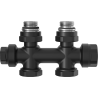 Mexen Radiator Valve Angled/Straight, Duplex, DN50, Black - W908-000-70
