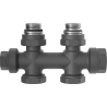 Mexen angled/straight radiator valve, Duplex, DN50, anthracite - W908-000-66