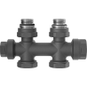 Mexen Uni-Term angled/straight radiator valve, Duplex, DN50, anthracite - W908-000-66