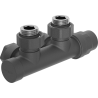 Mexen radiator valve angled, Duplex, DN50, anthracite - W907-000-66