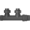 Mexen radiator angle valve, Duplex, DN50, anthracite - W907-000-66