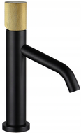 Mexen Rumba One washbasin mixer tap, Black/Gold - 73501-75