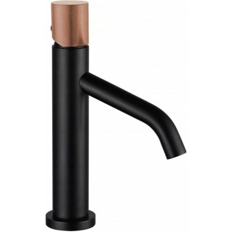 Mexen Rumba One washbasin mixer tap, Black/Rose gold - 73501-76