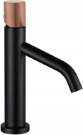 Mexen Rumba One washbasin mixer tap, Black/Rose gold - 73501-76