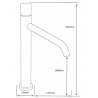 Mexen Rumba high washbasin mixer tap, White - 73511-20