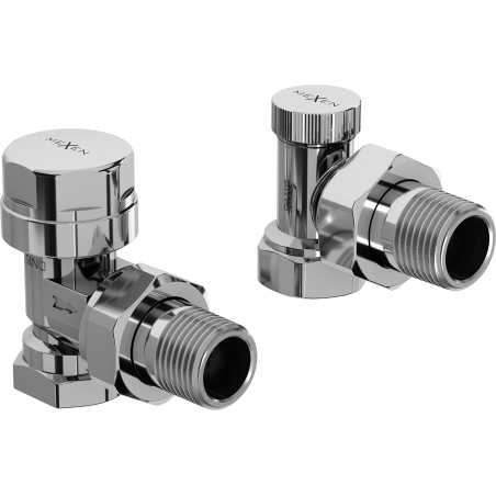 Mexen angled radiator valves, chrome - W901-000-01