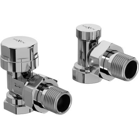 Mexen radiator valves angled, chrome - W901-000-01