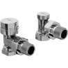 Mexen angled radiator valves, chrome - W901-000-01