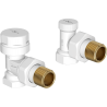 Mexen angled radiator valves, white - W901-000-20