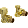 Mexen angled radiator valves, gold - W901-000-50