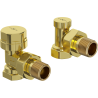 Mexen Uni-Term radiator valves angled, gold - W901-000-50