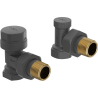 Mexen angle radiator valves, anthracite - W901-000-66