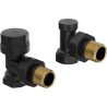 Mexen Uni-Term angled radiator valves, black - W901-000-70