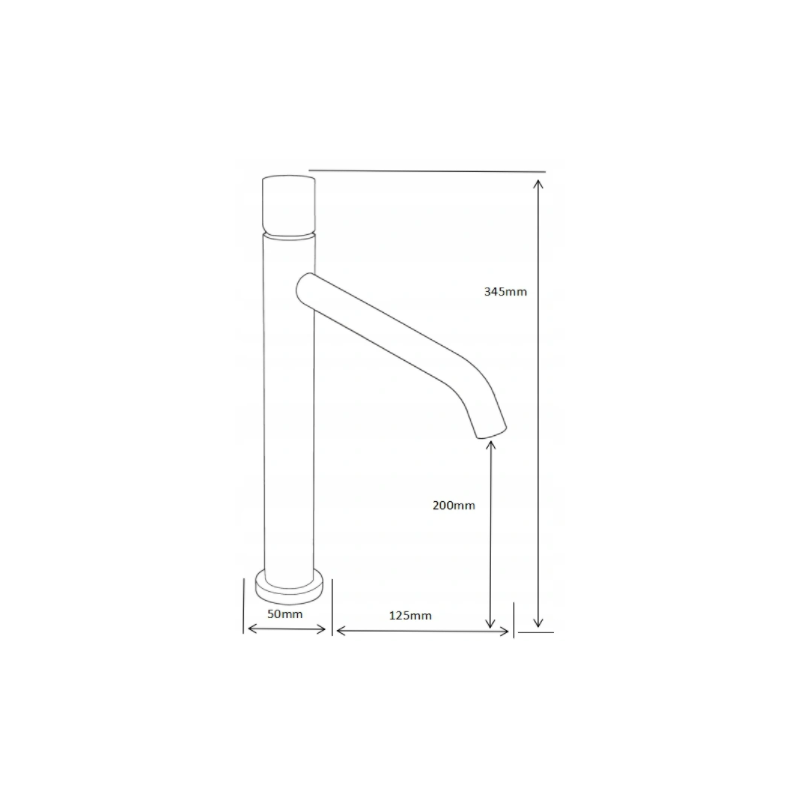 Mexen Rumba One  high washbasin faucet, white/gold - 73511-25