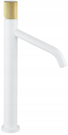 Mexen Rumba One  high washbasin faucet, white/gold - 73511-25