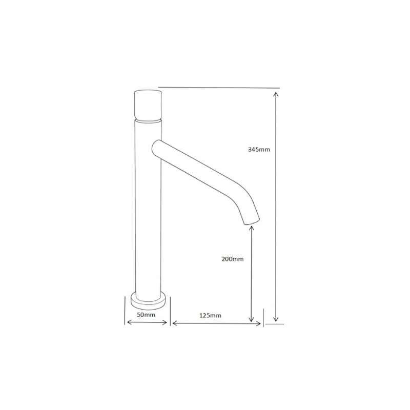 Mexen Rumba One  tall washbasin faucet, gold - 73511-50