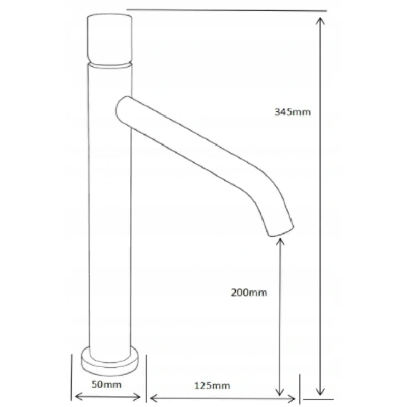 Mexen Rumba One  high washbasin faucet, brushed gun gray - 73511-66