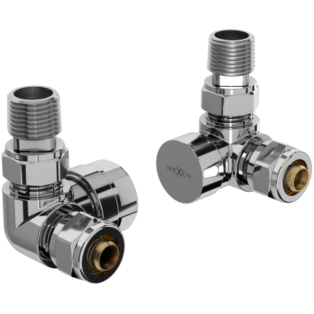 Mexen axial radiator valves, chrome - W903-000-01