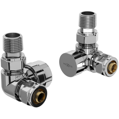 Mexen Uni-Term axial radiator valves, chrome - W903-000-01