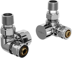 Mexen Uni-Term axial radiator valves, chrome - W903-000-01