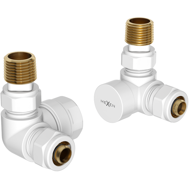 Mexen radiator valves axial, white - W903-000-20