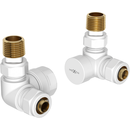 Mexen radiator valves axial, white - W903-000-20