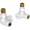 Mexen Uni-Term axial radiator valves, white - W903-000-20