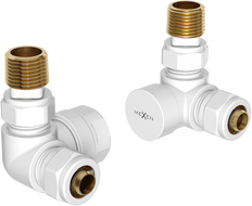 Mexen radiator valves axial, white - W903-000-20
