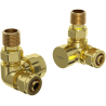 Mexen axle radiator valves, gold - W903-000-50
