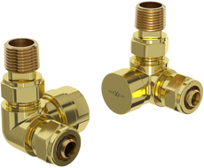 Mexen axial radiator valves, gold - W903-000-50