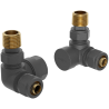 Mexen axial radiator valves, anthracite - W903-000-66