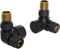 Mexen axial radiator valves, black - W903-000-70