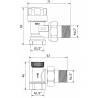 Mexen radiator valves angled, chrome - W901-000-01