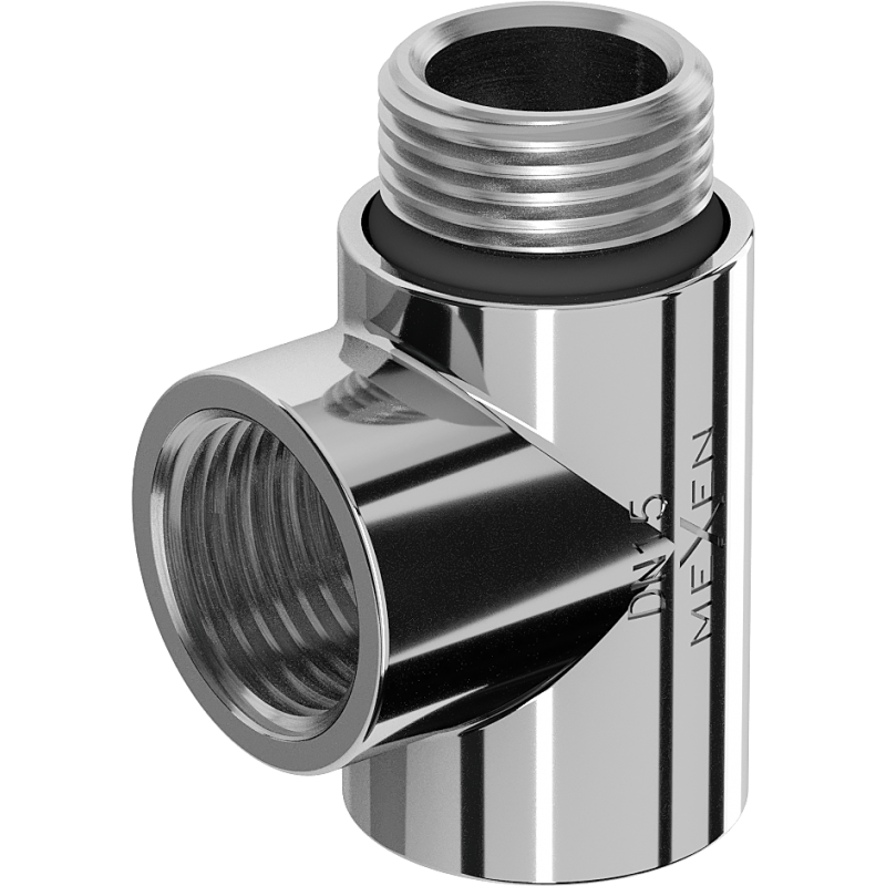 Mexen T-connector for electric heating element, chrome - W906-000-01