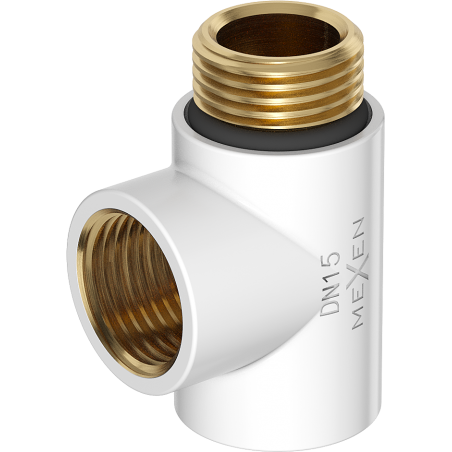 Mexen Uni-Term tee fitting for electric heater, white - W906-000-20