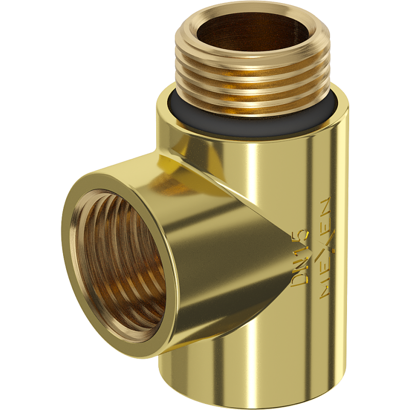 Mexen T-connector for electric heater, gold - W906-000-50