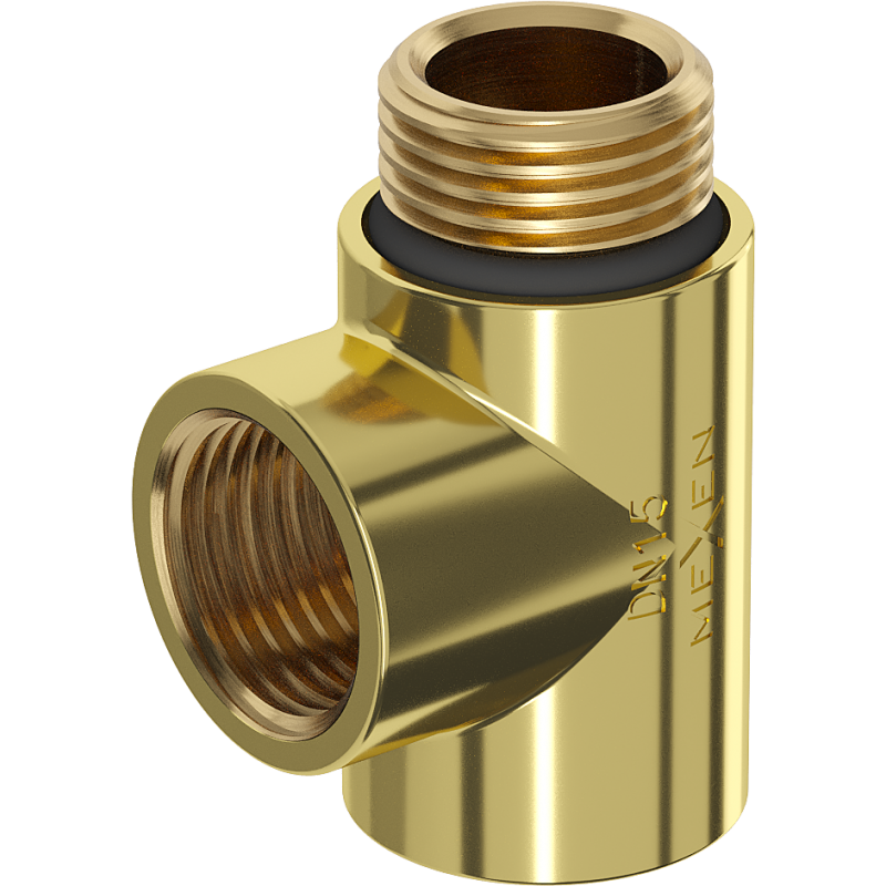 Mexen T-piece for Electric Heater, Gold - W906-000-50