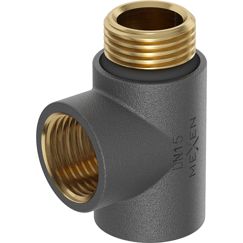 Mexen T-fitting for electric heater, anthracite - W906-000-66