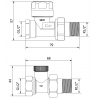 Mexen straight radiator valves, white - W902-000-20