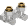 Mexen DN50 Dual-Pipe Radiator Valve, Angle 1/2"x16 mm, Nickel - W911-016-01